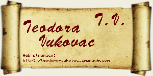 Teodora Vukovac vizit kartica